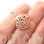 Pug Puppy Dog Face Cut Out Shaped Pendant Necklace in Rose Gold | Animal Jewelry | DOTOLY
