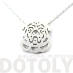 Pug Puppy Dog Face Cut Out Shaped Pendant Necklace in Silver | Animal Jewelry | DOTOLY