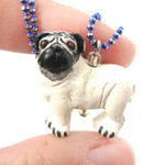 Pug Puppy Dog Shaped Porcelain Ceramic Animal Pendant Necklace | Handmade | DOTOLY