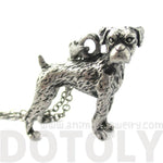 Realistic Boxer Dog Shaped Animal Pendant Necklace in Silver | Jewelry for Dog Lovers | DOTOLY