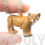 Realistic Cougar Mountain Lion Shaped Porcelain Ceramic Pendant Necklace | Handmade | DOTOLY