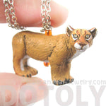 Realistic Cougar Mountain Lion Shaped Porcelain Ceramic Pendant Necklace | Handmade | DOTOLY