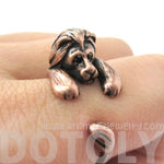 Realistic Lion Shaped Animal Wrap Around Ring in Copper | US Sizes 4 to 9 Available | DOTOLY