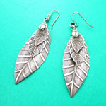 Realistic Mixed Leaves Shaped Nature Inspired Dangle Earrings in Silver | DOTOLY | DOTOLY