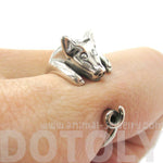 Realistic Piglet Shaped Animal Wrap Around Ring in 925 Sterling Silver | US Sizes 3 to 8 | DOTOLY
