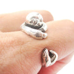 Realistic Sloth Shaped Animal Wrap Around Ring in 925 Sterling Silver