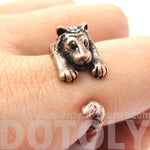 Realistic Tiger Shaped Animal Wrap Ring in Copper | US Sizes 4 to 9