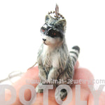 Ring-Tailed Lemur Porcelain Ceramic Animal Pendant Necklace | Handmade | DOTOLY