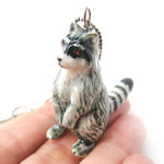 Ring-Tailed Lemur Porcelain Ceramic Animal Pendant Necklace | Handmade | DOTOLY