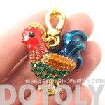 Rooster Hen Chicken Animal Pendant Necklace | Limited Edition Animal Jewelry | DOTOLY