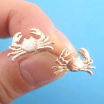 Miniature Crab Shaped Sea Inspired Stud Earrings For Women