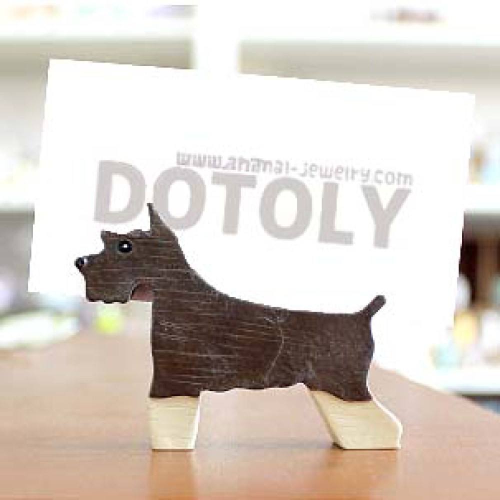 Schnauzer Shaped Animal Photo Business Card Stand Memo Holder | Gifts for Dog Lovers | DOTOLY