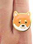 Shiba Inu Puppy Face Shaped Adjustable Animal Ring | Limited Edition | DOTOLY