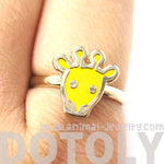 Simple Giraffe Shaped Animal Adjustable Ring in Yellow | DOTOLY | DOTOLY