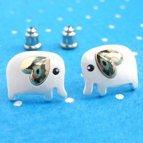 Small elephant earrings sale