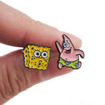 SpongeBob SquarePants and Patrick Star Shaped Stud Earrings | DOTOLY
