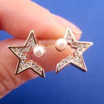 Starry Night Sky Star Shaped Rhinestone Space Stud Earrings | DOTOLY