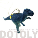 T-Rex Tyrannosaurus Dinosaur Shaped Pendant Necklace in Blue | Animal Jewelry | DOTOLY