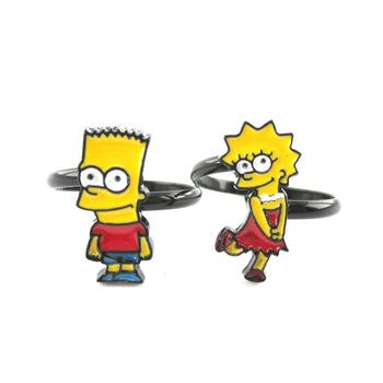 The Simpsons Themed Bart and Lisa Adjustable Ring | DOTOLY | DOTOLY