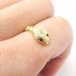Tiny Baby Snake Hugging Your Finger Shaped Animal Ring in Gold | DOTOLY | DOTOLY