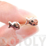 Tiny Fish Shaped Guppies Stud Earrings in Rose Gold | DOTOLY | DOTOLY