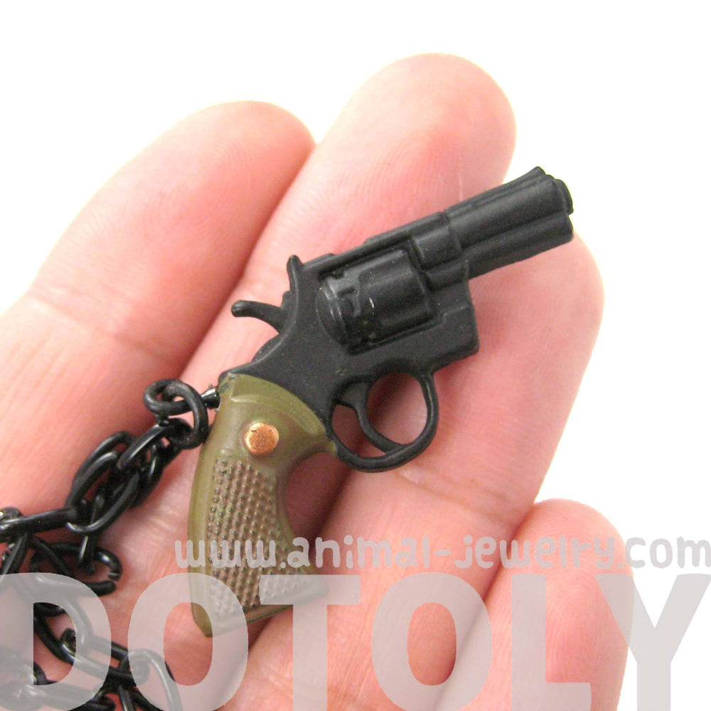 Toy Gun Pistol Revolver Shaped Pendant Necklace | DOTOLY | DOTOLY