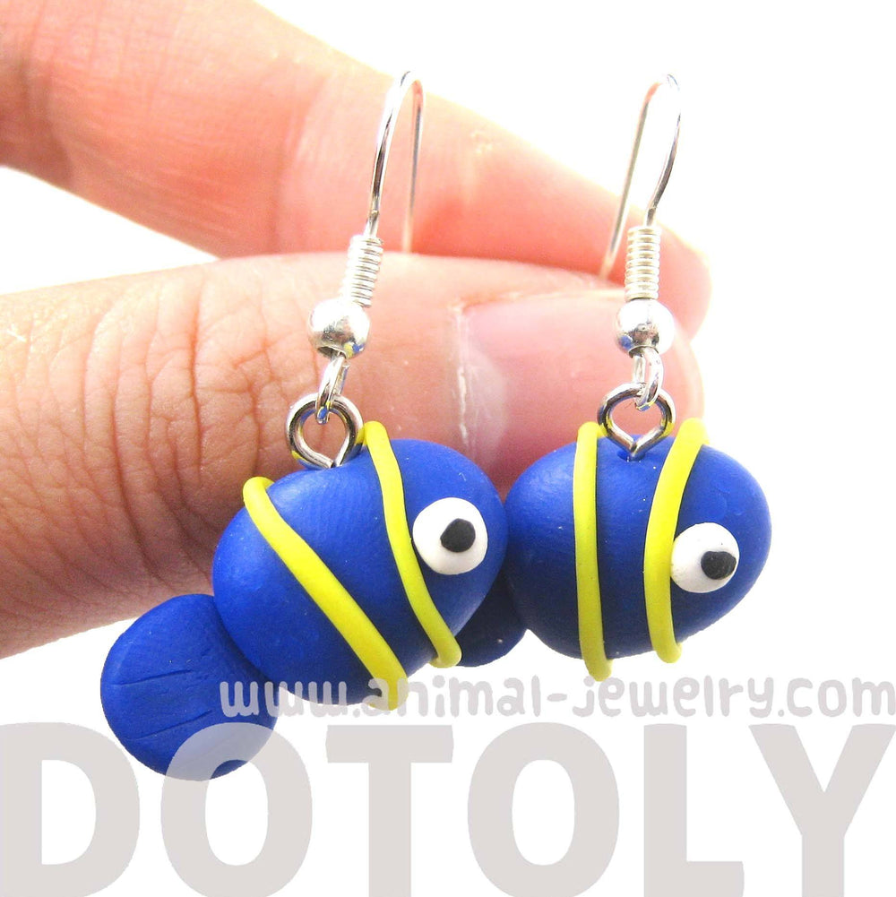 Tropical Fish Shaped Animal Themed Polymer Clay Dangle Earrings | DOTOLY | DOTOLY