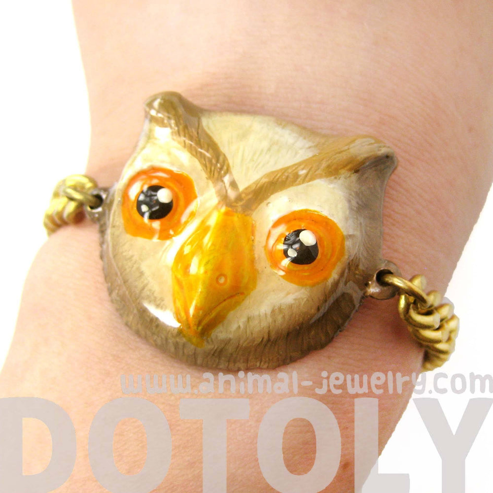 Unique Owl Bird Shaped Animal Enamel Pendant Bracelet | Limited Edition | DOTOLY
