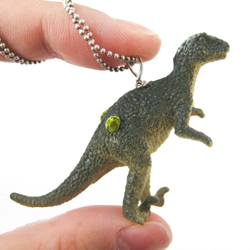 Velociraptor Raptor Dinosaur Shaped Pendant Necklace | Animal Jewelry | DOTOLY