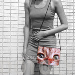 Wide Eyed Kitty Cat Face Print Rectangular Shaped Cross Body Bag | Gifts for Cat Lovers | DOTOLY