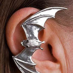 Bat Shaped Animal Wrap Ear Cuff Earring in Black | Animal Jewelry