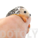 3D Baby Hedgehog Porcupine Shaped Enamel Animal Ring in US Size 6 and 7 | Limited Edition | DOTOLY