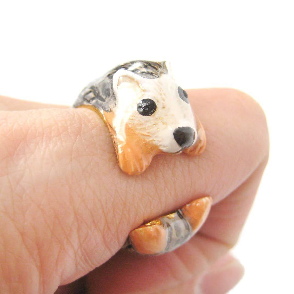 3D Baby Hedgehog Porcupine Shaped Enamel Animal Ring in US Size 6 and 7 | Limited Edition | DOTOLY