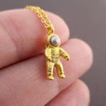 3D Cosmonaut Astronaut Shaped Space Travel NASA Themed Necklace