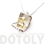 3D Diamond Ring Love Proposal Pendant Necklace in Silver | Anniversary Gifts | DOTOLY