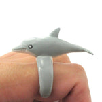 3D Dolphin Figurine Shaped Animal Wrap Ring for Kids | US Size 4 to size 6 | DOTOLY