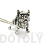 3D French Bulldog Standing Puppy Dog Shaped Animal Pendant Necklace | Jewelry for Dog Lovers | DOTOLY