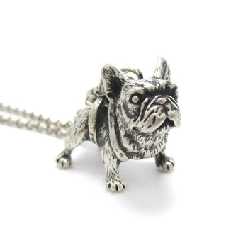 3D French Bulldog Standing Puppy Dog Shaped Animal Pendant Necklace | Jewelry for Dog Lovers | DOTOLY