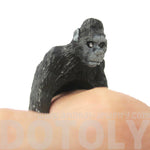 3D Gorilla Ape Figurine Shaped Animal Wrap Ring for Kids | US Size 3 to 5 | DOTOLY