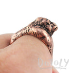 Gorilla Ape Shaped King Kong Wrapped Around Your Finger Ring in Copper