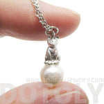 3D Kitty Cat Animal Totem Charm Necklace in Silver | DOTOLY | DOTOLY