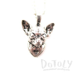 3D Lifelike Chihuahua Face Shaped Charm Necklace | Jewelry for Dog Lovers | DOTOLY