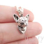 3D Lifelike Chihuahua Face Shaped Charm Necklace | Jewelry for Dog Lovers | DOTOLY