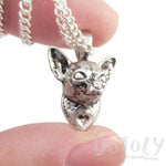 3D Lifelike Chihuahua Face Shaped Charm Necklace | Jewelry for Dog Lovers | DOTOLY