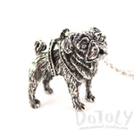 3D Lifelike Pug Shaped Animal Pendant Necklace | Jewelry for Dog Lovers | DOTOLY