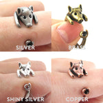 Super Cute Miniature Piglet With Curly Tail Shaped Animal Ring for Animal Lovers