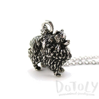 3D Pomeranian Pom Puppy Dog Shaped Animal Pendant Necklace | Jewelry for Dog Lovers | DOTOLY