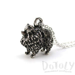 3D Pomeranian Pom Puppy Dog Shaped Animal Pendant Necklace | Jewelry for Dog Lovers | DOTOLY