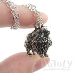 3D Pomeranian Pom Puppy Dog Shaped Animal Pendant Necklace | Jewelry for Dog Lovers | DOTOLY