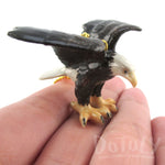 3D Porcelain Bald Eagle Bird Shaped Ceramic Animal Pendant Necklace